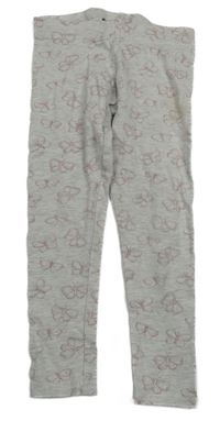 Svetlosivé melírované legíny s motýlikmi PRIMARK