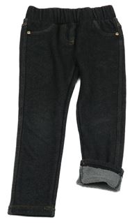 Černé zateplené tregíny riflového vzhledu Topolino