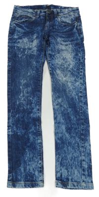 Tmavomodré plesňové skinny rifle Y.F.K.