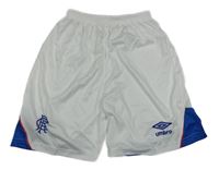 Bílo-modré sportovní kraťasy s logem Umbro