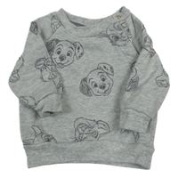 Sivá melírovaná mikina s Disney zvieratkami Disney