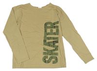 Béžové triko s nápisem Chapter Young