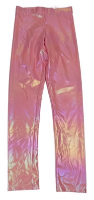 Růžové metalické legíny H&M