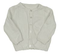 Biely rebrovaný prepínaci sveter Nutmeg