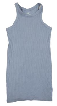 Světlemodrofialová rebrovaná letná šatová tunika H&M