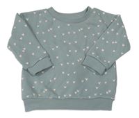 Khakišedá mikina so srdiečkami PRIMARK