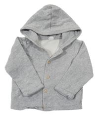 Sivá melírovaná prepínaci mikina s kapucňou H&M