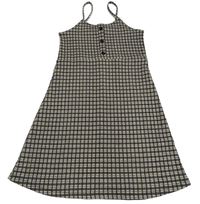 Hnedo-čierne kockované šaty s gombíkmi Primark