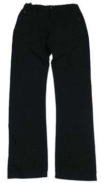 Čierne plátenné nohavice Blue Seven