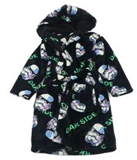 Čierny plyšový župan so Stormtroopery a kapucí - Star Wars zn. M&S