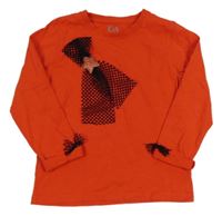 Červené triko s mašlí s hvězdou C&A