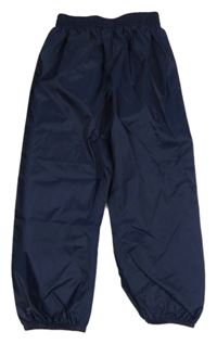 Tmavomodré šušťákové nepromokavé nohavice