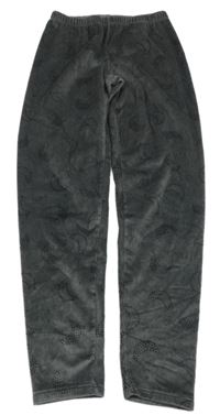 Tmavosivé plyšové pyžamové nohavice s mesiacmi C&A