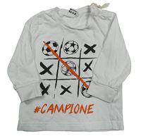 Bílé triko s fotbalovými míči iDo