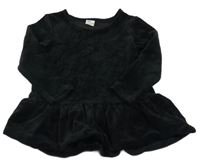 Čierna zamatová šatová tunika H&M