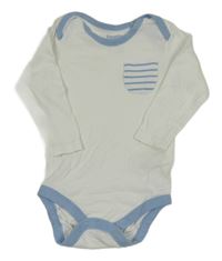 Bílé body s pruhovanou kapsou Lupilu