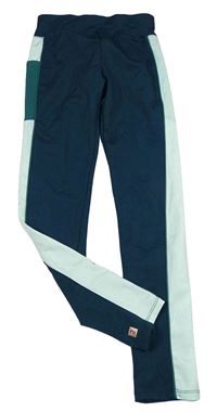 Tmavozeleno-mátové športové legíny