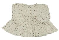 Smotanová bodkovaná á tunika s gombíkmi Topomini