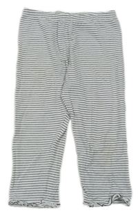Bielo-čierne pruhované capri legíny H&M