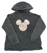 Tmavosivá mikina s Mickeym a kapucňou George
