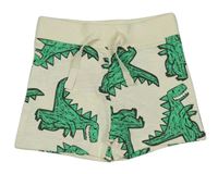 Smetanové teplákové kraťasy s dinosaury Primark