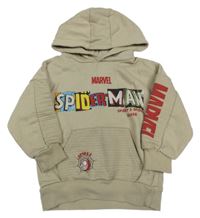 Béžová mikina so Spidermanem a kapucňou Primark