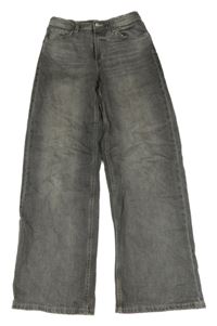 Sivé široké high waist rifle H&M