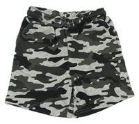 Sivo-tmavosivé army teplákové kraťasy Matalan