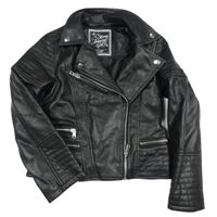 Čierny koženkový krivák C&A