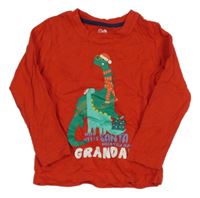 Červené tričko s dinem Nutmeg