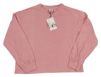 Nové - růžové crop triko Zara