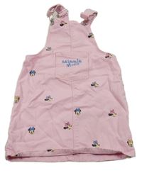 Růžové laclové riflové šaty s Minnie Disney