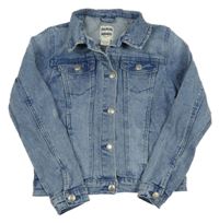 Světlemodrá riflová bunda s kapsami 