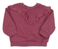 Ružová mikina s volánikom Primark