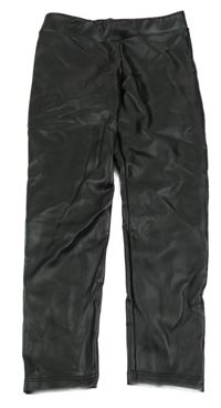 Černé koženkové legíny 