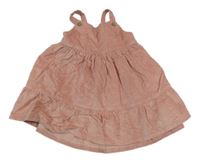 Světlerůžové manšestrové laclové šaty George