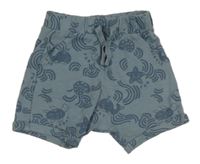 Modré vzorované teplákové kraťasy George