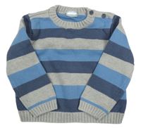 Sivo-modrý pruhovaný sveter Cherokee