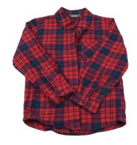 Červeno-tmavomodrá kockovaná košeľa Primark