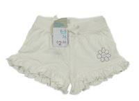 Nové - bílé kraťasy s květem a volánkem Primark