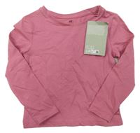 Nové - tmavoružové tričko H&M