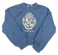 Modrá crop mikina s potiskem - Harry Potter H&M