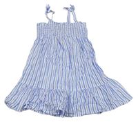 Bielo-modré pruhované ľahké šaty Primark