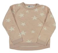 Ružový sveter s hviezdami zn. H&M