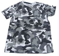 Šedo-bílé army tričko F&F