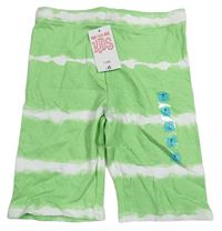 Zeleno-bílé pruhované žebrované kraťasy Matalan