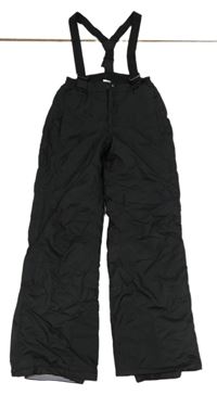 Černé šusťákové laclové oteplovačky Pocopiano