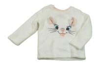 Biela plyšová mikina s kočičkou Marií Primark