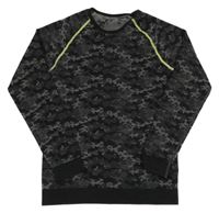 Šedo-černé army funkční triko Crivit