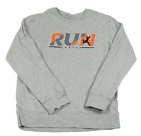 Sivá mikina s nápisom